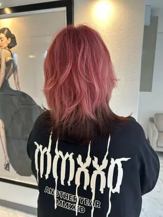 ミディアム カラー Via  京都烏丸所属・ハイトーン/髪質改善 /レイヤー/りなのヘアスタイル