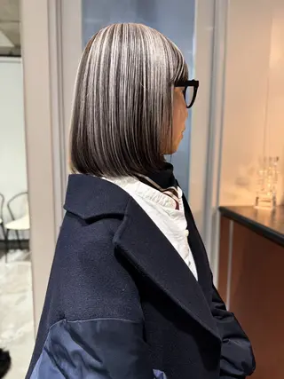 ミディアム カラー ハイトーン/デザイン hirokiのヘアスタイル