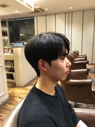 パーマ メンズ 韓国メンズヘア シンユウのヘアスタイル
