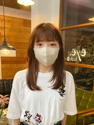 セミロング サトウ リョウのヘアスタイル