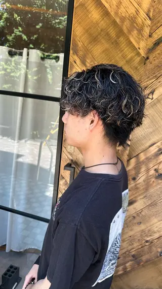 パーマ メンズ メンズカット　パーマ 特化美容師　中野稜平のヘアスタイル