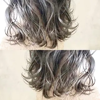 セミロング カラー パーマ ヘアアレンジ tocca所属・毎月通える価格♪ 杉本真基のヘアスタイル