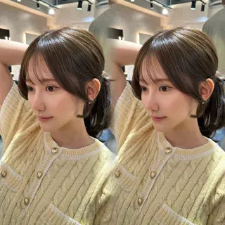セミロング 韓国ヘア/レイヤー/ 髪質改善/銀座/田島のヘアスタイル