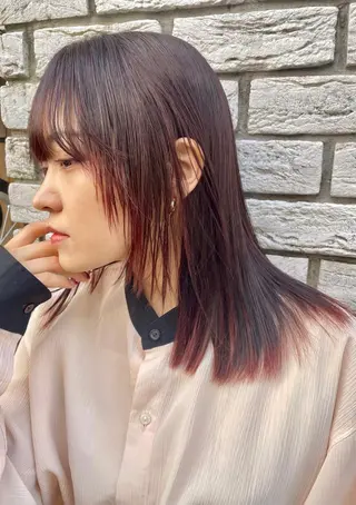 ミディアム カラー カラー/レイヤー/ 髪質改善/PAAQのヘアスタイル