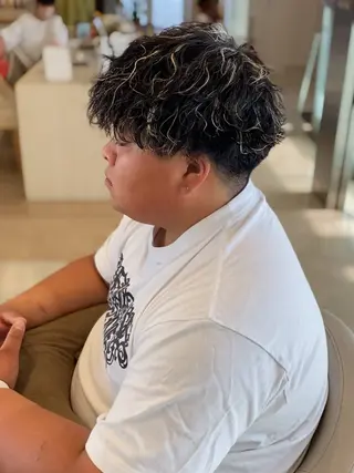 ミディアム パーマ 銀座/ハイライト特化 🌿ブリーチ/片山のヘアスタイル