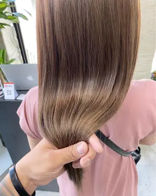 セミロング カラー パーマ OVER→三軒茶屋 /縮毛矯正・髪質改善のヘアスタイル