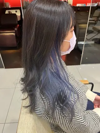 セミロング カラー なつな/ 透明感カラーのヘアスタイル