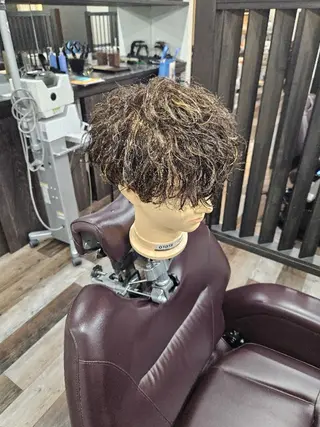 ミディアム パーマ カラー HAIR Atelier Libre所属・大人モテ髪／ 🍃ともき🍃のヘアスタイル