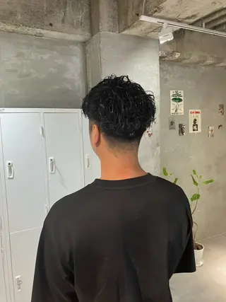 ショート パーマ メンズ door white hideのヘアスタイル