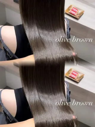 セミロング Ella所属・nana【艶髪】/ レイヤー/縮毛矯正のヘアスタイル