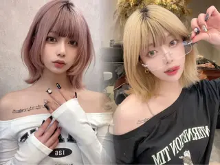 セミロング karin ボブハイトーンのヘアスタイル