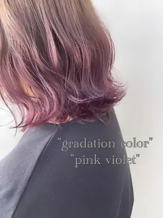 ミディアム カラー パーマ ヘアアレンジ Zina福岡天神店 艶髪/レイヤー/小顔のヘアスタイル