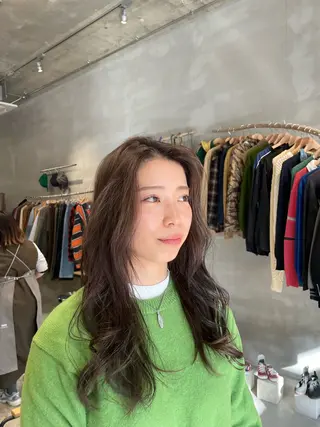 セミロング カラー パーマ/メンズ/ 鮫島竜海のヘアスタイル