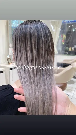 セミロング カラー 大宮/バレイヤージュ /澤田隆誠のヘアスタイル