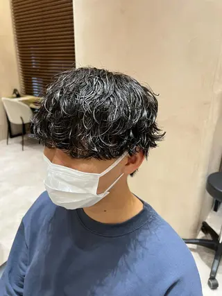 ショート パーマ メンズ 波巻きスパイラルパー マ/シャドウパーマ駿のヘアスタイル