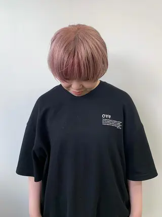 ショート カラー 似合わせカット ケアパーマ喜来雅由のヘアスタイル