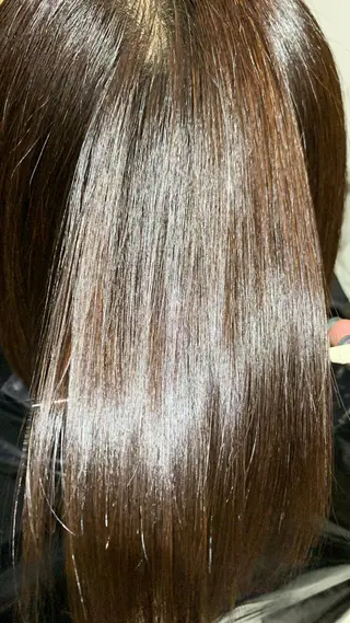 セミロング 毛流れが作れる 縮毛矯正/渡部純生のヘアスタイル