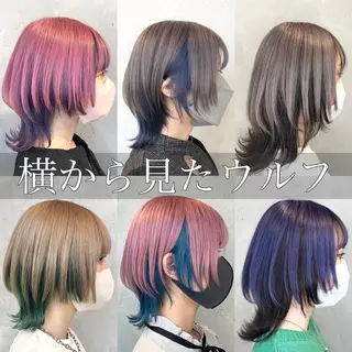 ショート カラー ヘアアレンジ ｲﾝﾅｰｶﾗｰ屋さん 🫧伊藤拓実のヘアスタイル