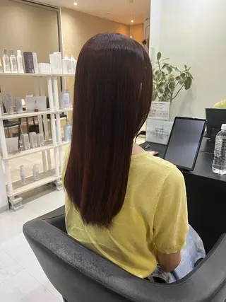 ロング カラー 諸岡 玲のヘアスタイル