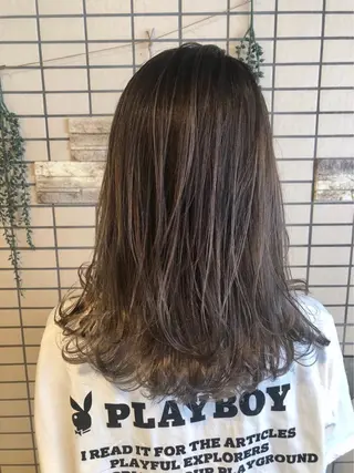 セミロング カラー 鈴木 マサアキのヘアスタイル