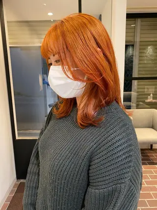 セミロング タナカ レイヤのヘアスタイル
