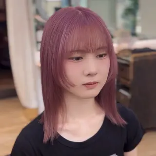 セミロング カラー 🎀オタク美容師艶髪 カラーERINA🎀のヘアスタイル