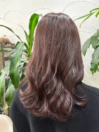 セミロング カラー un eye/hai r🎀🪞山﨑愛菜のヘアスタイル