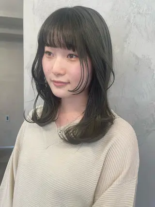 ミディアム カラー ダブルカラー /まつ毛パーマ🎀のヘアスタイル