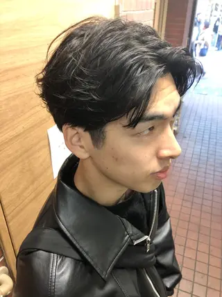 パーマ ヘアアレンジ メンズ ainico+所属・メンズ特化✂️栗原 侑也のヘアスタイル