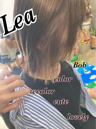 ミディアム カラー Hair room Leaのヘアスタイル