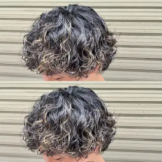 ショート カラー パーマ ヘアアレンジ メンズ メンズパーマの達人 🌟川内絵人のヘアスタイル