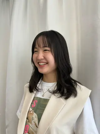 ミディアム パーマ レイヤー/ナチュラル 特化西宮北口/みなみのヘアスタイル