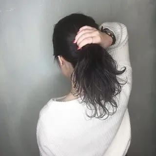 ミディアム カラー パーマ ヘアアレンジ メンズ キッズ Le Reve (ルレーブ所属・kobayashi $hogoのヘアスタイル