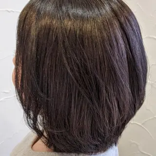 ミディアム 髪質改善＆白髪ぼかし カラー♡店長みやけ♡のヘアスタイル