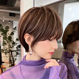 ショート カラー ショート特化✨ 津々美のヘアスタイル