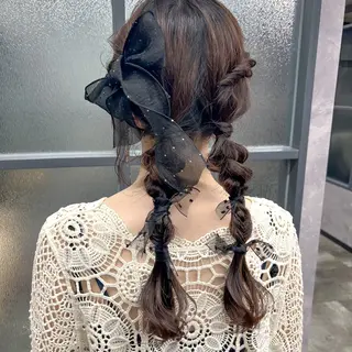 セミロング ヘアアレンジ 飯塚 沙衣のヘアスタイル