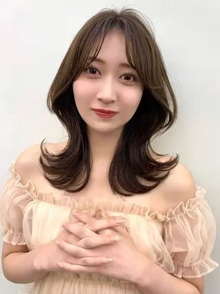ミディアム カラー ✨髪質改善/レイヤー ✨川合佑哉のヘアスタイル