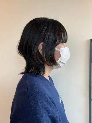 ミディアム 大阪ウルフカット ハッシュカットのヘアスタイル