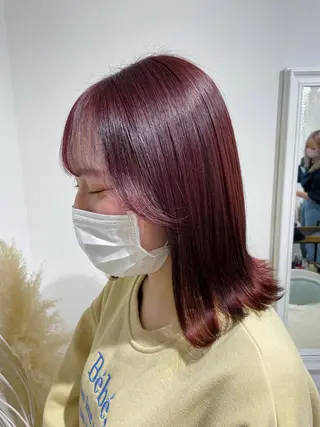 ミディアム カラー ヘアアレンジ 酸性縮毛矯正 梅田茶屋町 Juriのヘアスタイル