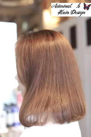 ミディアム カラー パーマ アドミラルYoshi oのヘアスタイル