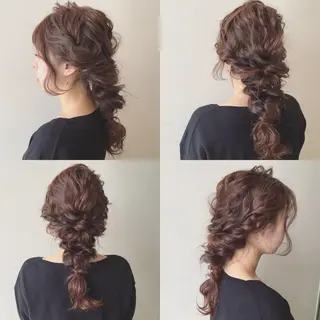 セミロング ヘアアレンジ ⭐️ アユミ⭐️のヘアスタイル