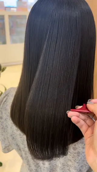 ミディアム カラー 艶質改善/縮毛矯正 ササキナツミのヘアスタイル