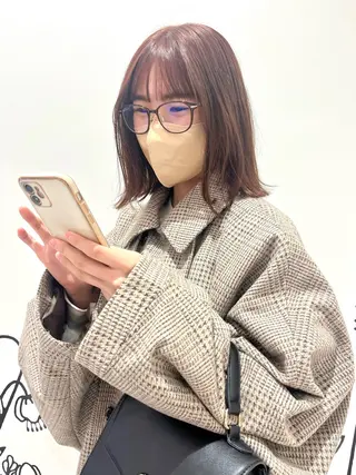 ショート カラー ヘアアレンジ 🌷ボブ/髪質改善 ストレートのヘアスタイル