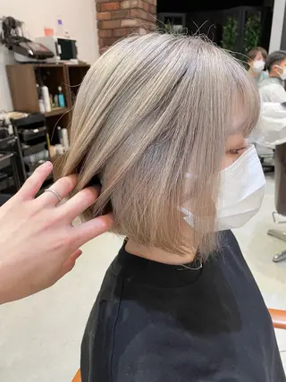ミディアム カラー 野村 俊太のヘアスタイル