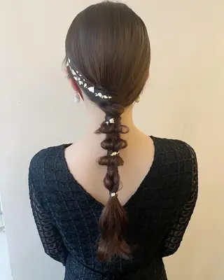 ロング ヘアアレンジ Hair Salon BOTTOMS所属・✨透明感ケアカラー✨ 長野ゆきなのヘアスタイル