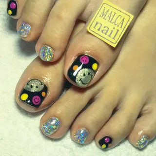 セミロング ヘアアレンジ パーマ ネイル キッズ マツエク・マツパ MALCAnail(マルカネイル)所属・荒木 莉奈のネイルデザイン