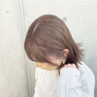 ミディアム カラー 北本 まどかのヘアスタイル