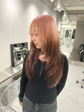ロング カラー 🦩暖色ハイトーン 🦩Mioのヘアスタイル