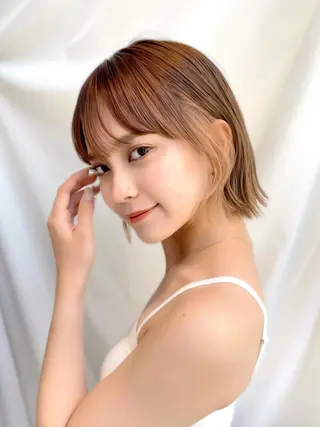 ミディアム カラー パーマ ヘアアレンジ レイヤーカット/ボブ /縮毛矯正✨大輝のヘアスタイル