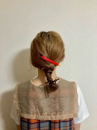 セミロング ヘアアレンジ 清水 美香のヘアスタイル